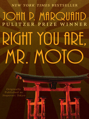 cover image of Right You Are, Mr. Moto